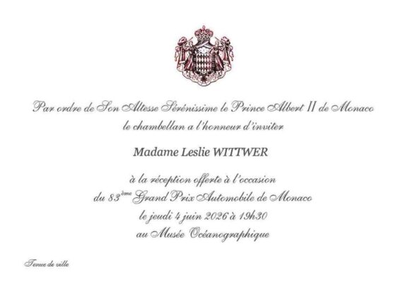 Reception of the 83rd Grand Prix Automobile de Monaco
